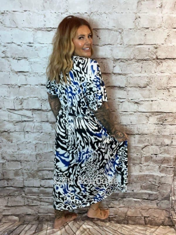 Bryony Animal Print Wrap Dress Best Fits 14-24 - Image 6