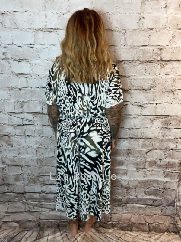 Bryony Animal Print Wrap Dress Best Fits 14-24 - Image 3