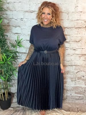 NAVY Bianca Pleated Dress best fits 12-22