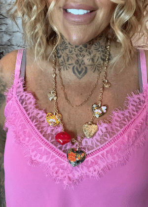 541 unique hearts necklace