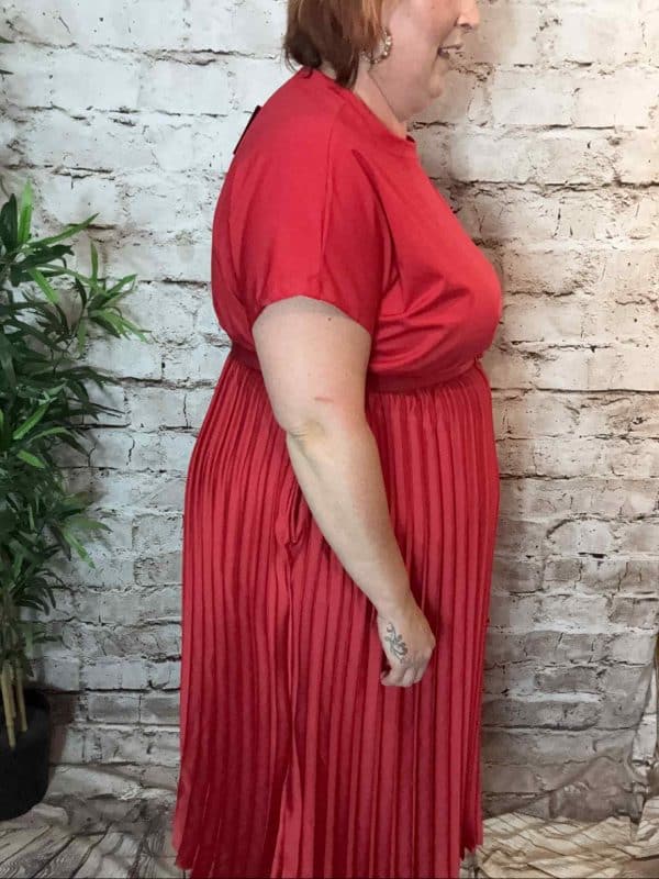 NAVY Bianca Pleated Dress best fits 12-22 - Image 2