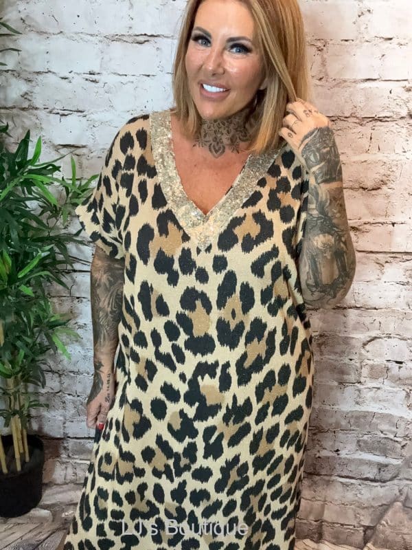 Wild Animal print Dress Best Fits 16?22 - Image 4