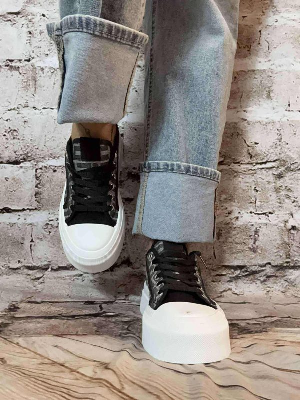 602 Black Inspired print chunky trainers - Image 2