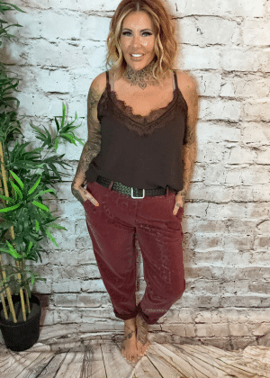 Nyla Matt leather look feel Trousers best fits 10-16